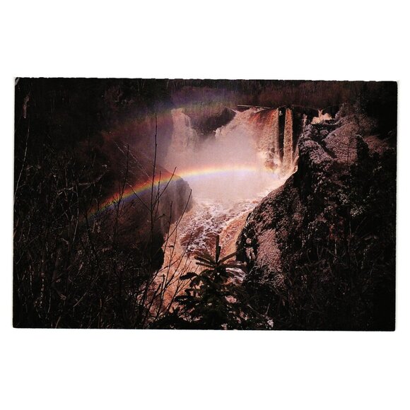 Grand Portage State Park Minnesota Pigeon Falls Vintage Postcard Rainbow 1994 - Picture 1 of 2